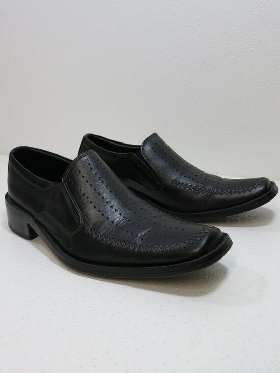 Foot Fellow Black Leather Comfort Dress Men\'s Footwear Loafers Shoes 7 M main image 6